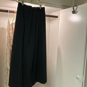 Black pleated maxi skirt